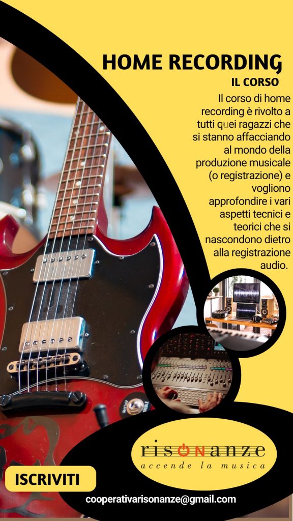 scuola musica risonanze home recording