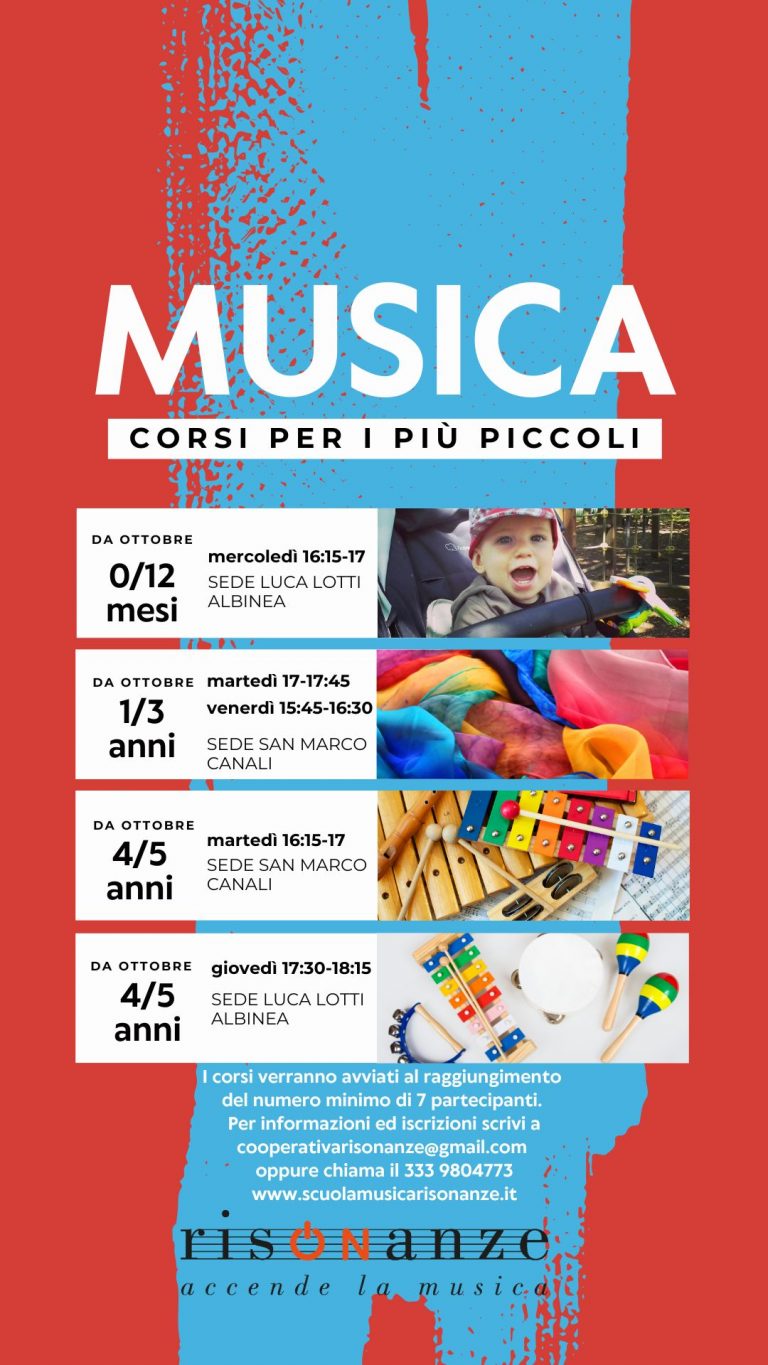 corsi bambini 0-5 anni