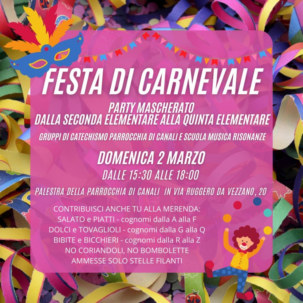 festa carnevale 2025