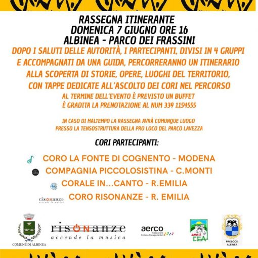 domenica 7 giugno coro risonanze